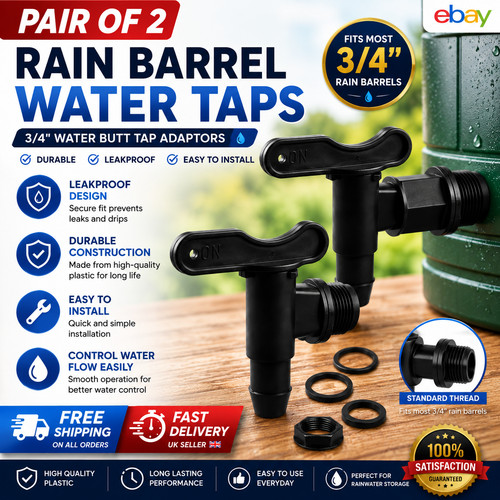 Pair water butt tap - pair,