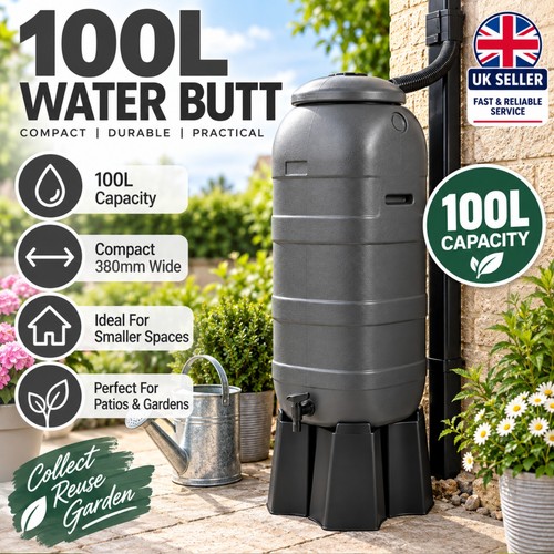 Plastic water butt set - water, with