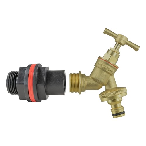 Water butt brass tap kit - water,