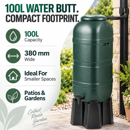 Plastic water butt - water, set