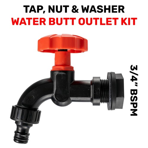 Water butt outlet - kit, 3/4
