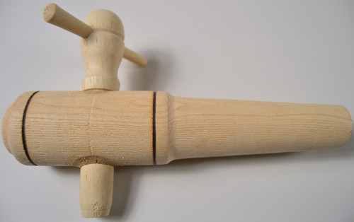 Wooden water butt tap - water,