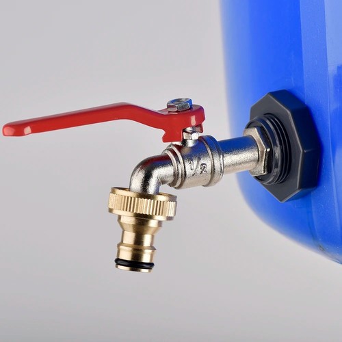 Brass water butt tap - brass,